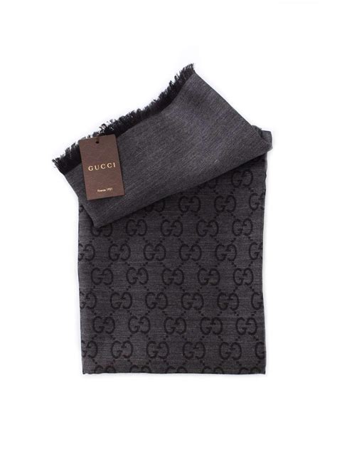 gucci black studded scarf